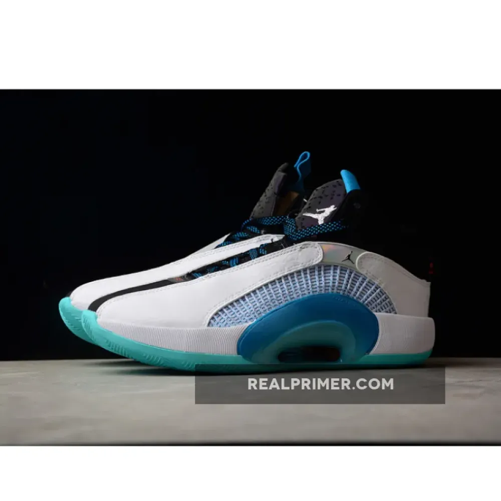 GUO AILUN X AIR JORDAN 35 GC PF MORPHO WHITE/BLACK/LASER BLUE/METALLIC SILVER CZ8153-100