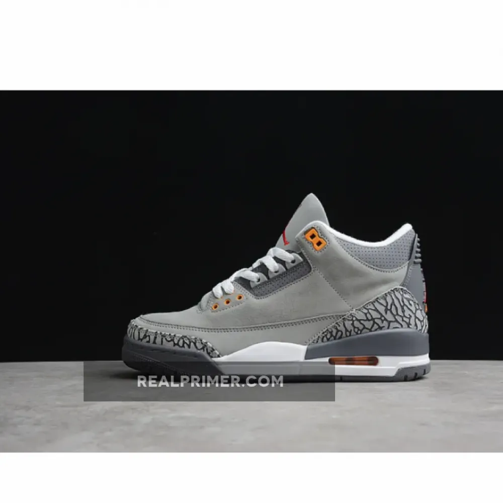 AIR JORDAN 3 RETRO 2021 SILVER/LIGHT GRAPHITE/ORANGE PEEL/SPORT RED CT8532-012