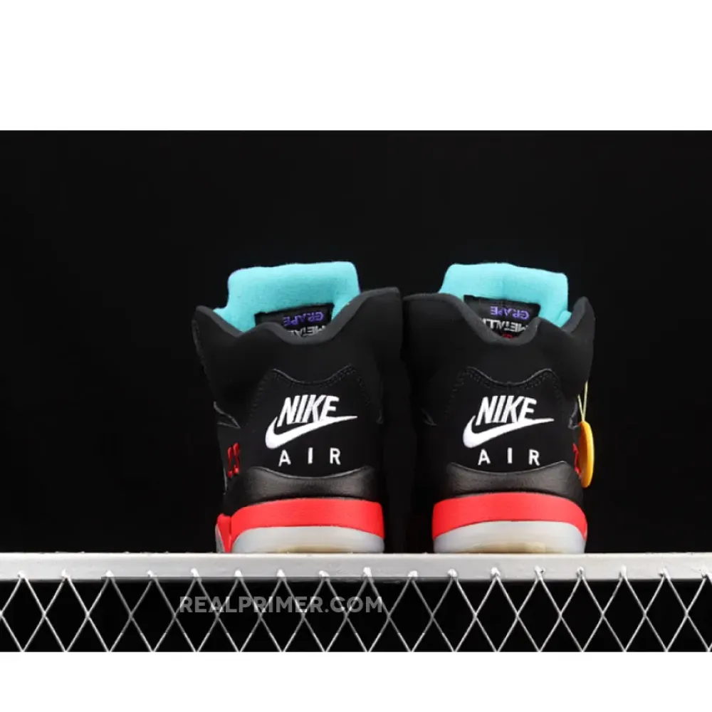 AIR JORDAN 5 RETRO TOP 3 BLACK/FIRE RED/GRAPE ICE/NEW EMERALD CZ1786-001