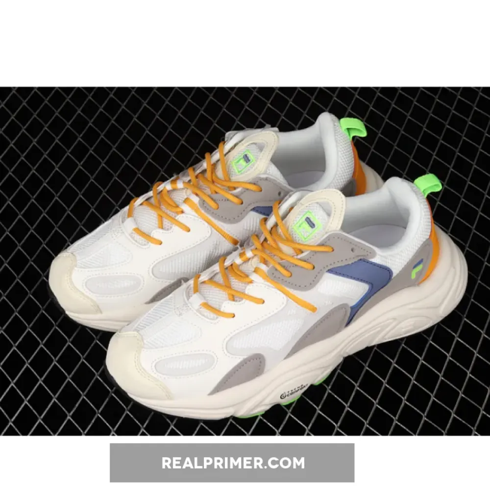 FI*LA FASHION SNEAKERS WHITE/ORANGE/LIGHT GREY