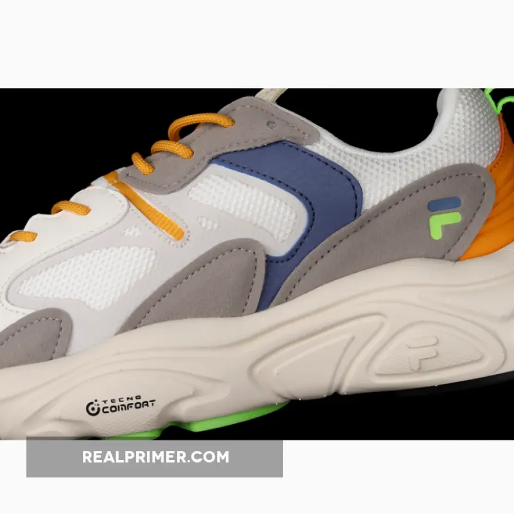 FI*LA FASHION SNEAKERS WHITE/ORANGE/LIGHT GREY