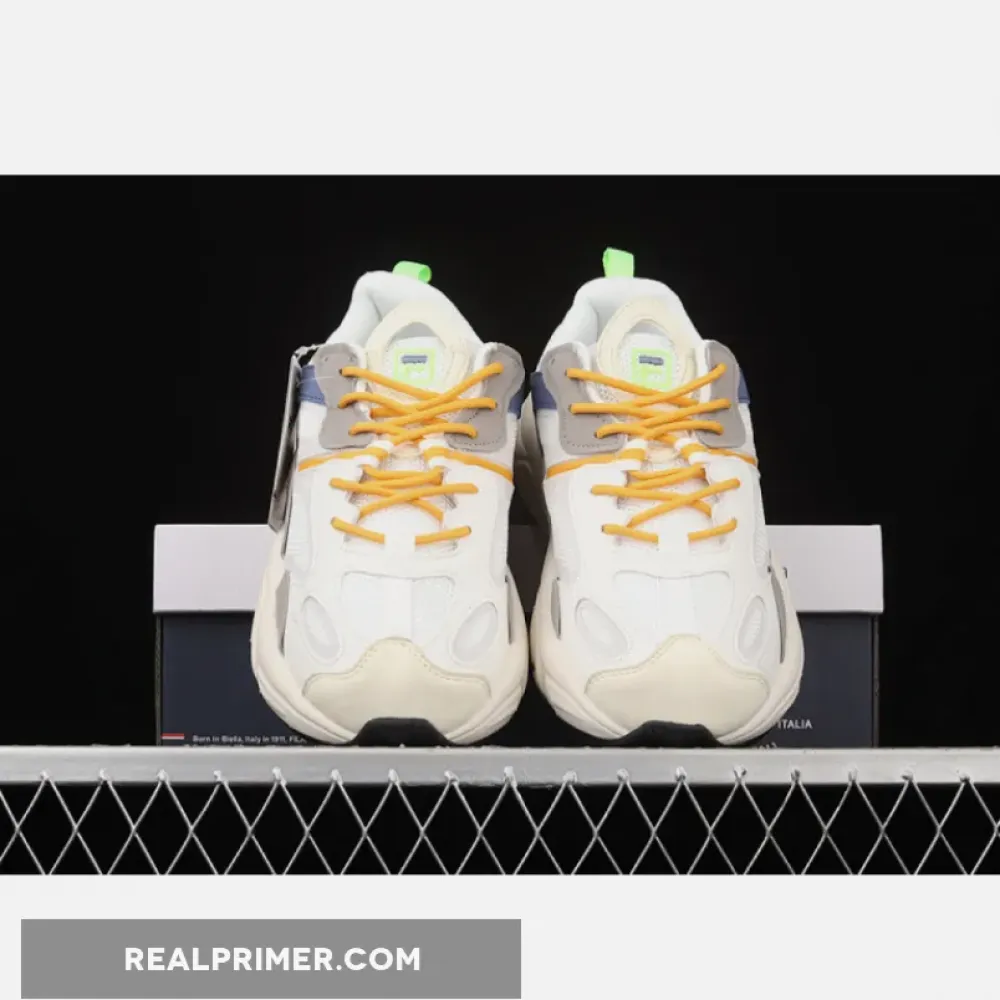 FI*LA FASHION SNEAKERS WHITE/ORANGE/LIGHT GREY