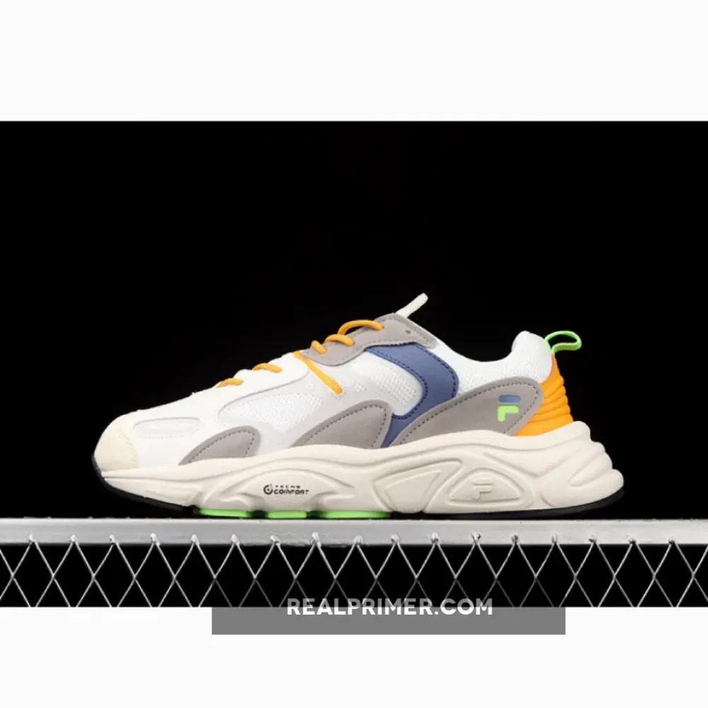 FI*LA FASHION SNEAKERS WHITE/ORANGE/LIGHT GREY