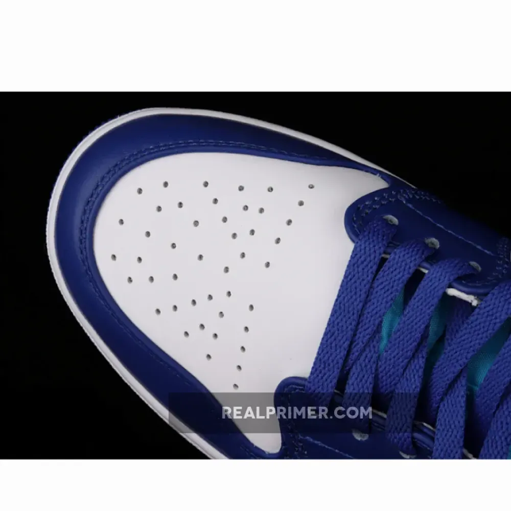 AIR JORDAN 1 MID GS GEOMETRIC PINT WHITE/WHITE/CONCORD/CHLORINE BLUE 555112-105