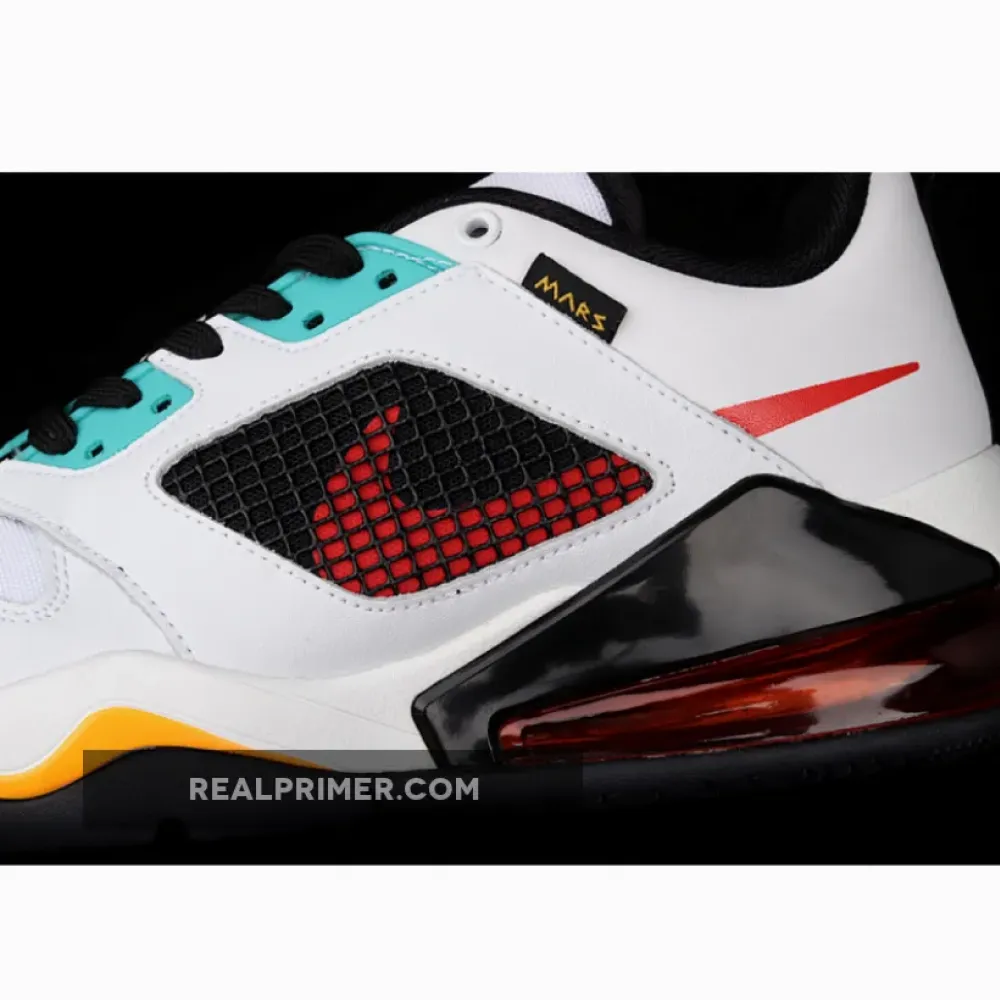 JORDAN MARS 270 LOW WHITE/LASER ORANGE/HYPER JADE/BRIGHT CRIMSON/BLACK DB5919-181