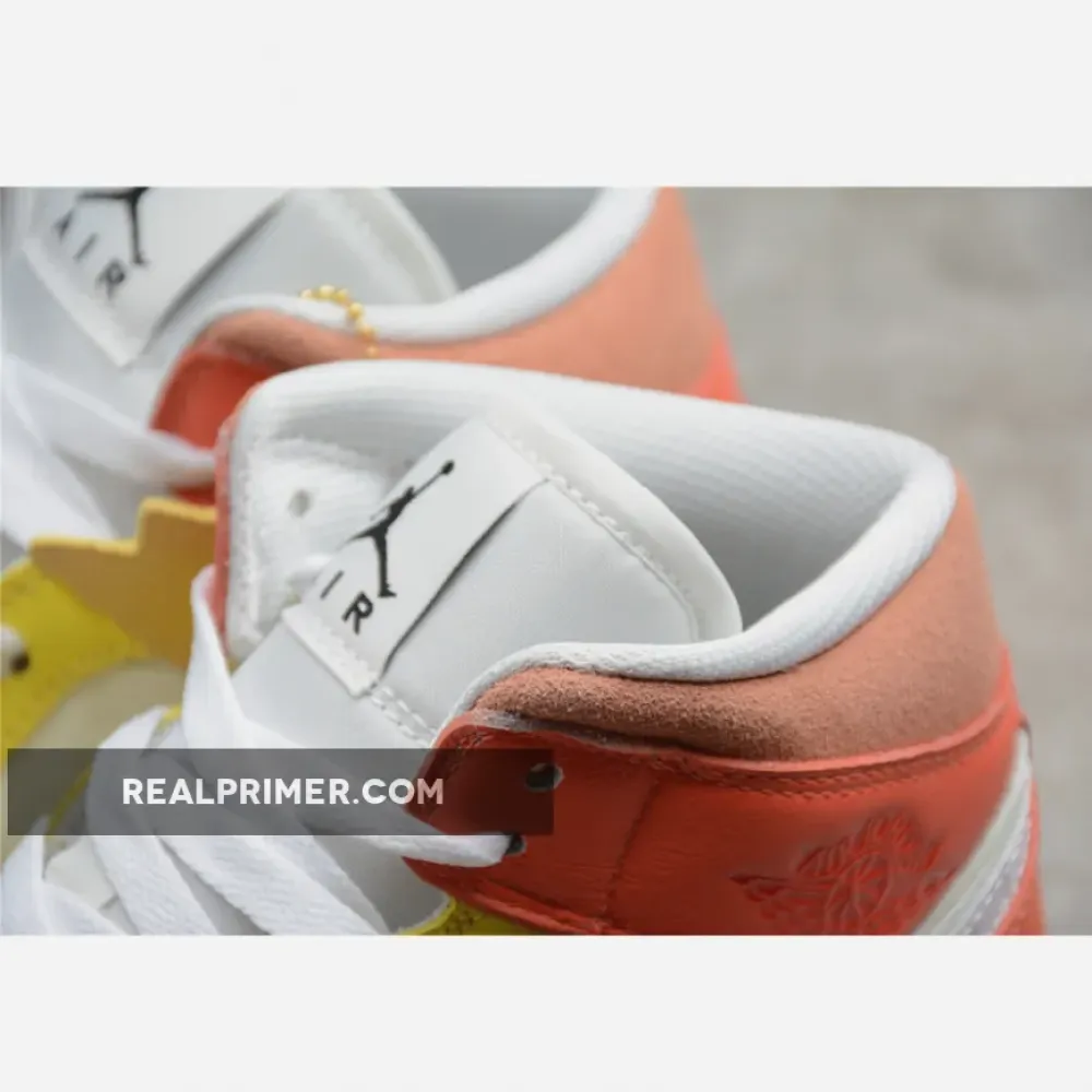 CJ AIR JORDAN 1 MID TO MY FIRST COACH WHITE/LIGHT ZITRON/SUMMIT WHITE DJ6908-100