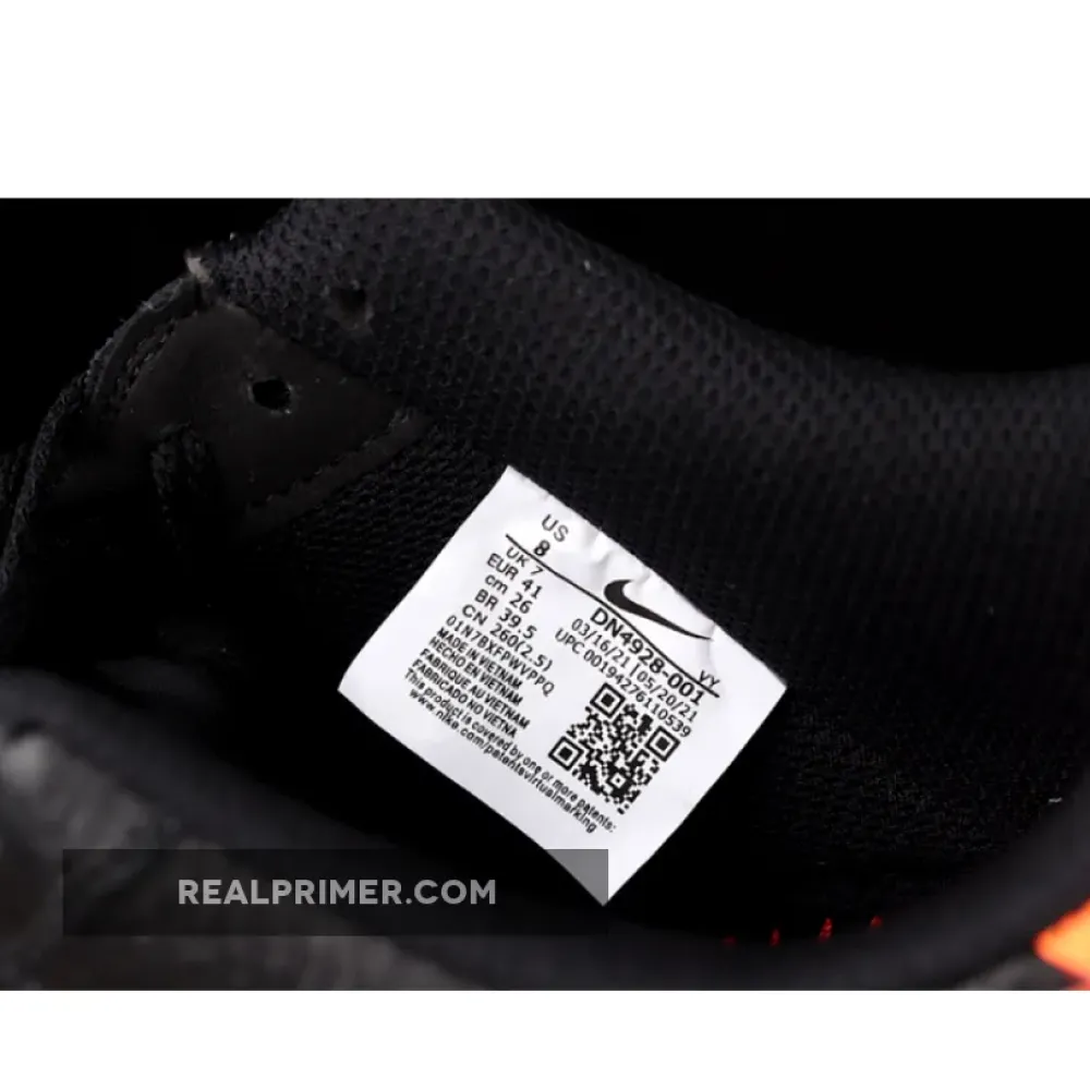 AIR FORCE 1 LOW ZIG-ZAG BLACK/BLACK/ORANGE DN4928-001