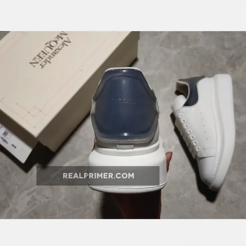 ALE*XANDER MCQUEEN SNEAKERS WHITE/WHITE/NAVY BLUE F1FGIY