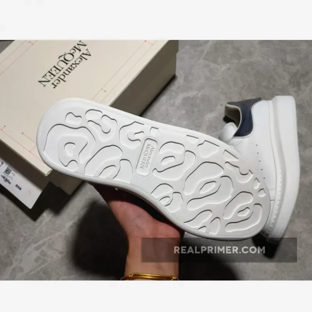 ALE*XANDER MCQUEEN SNEAKERS WHITE/WHITE/NAVY BLUE F1FGIY