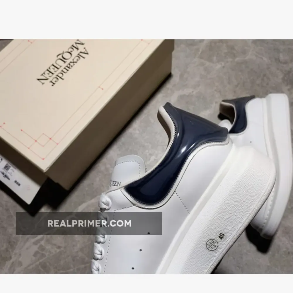 ALE*XANDER MCQUEEN SNEAKERS WHITE/WHITE/NAVY BLUE F1FGIY