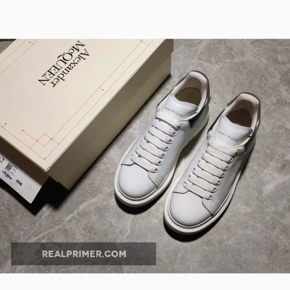 ALE*XANDER MCQUEEN SNEAKERS WHITE/WHITE/NAVY BLUE F1FGIY