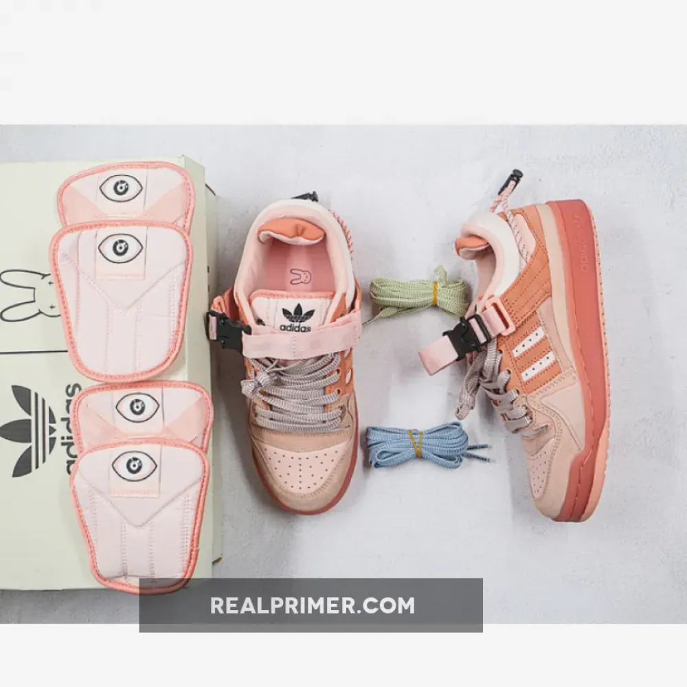 BAD BUNNY X FORUM BUCKLE LOW EASTER EGG ICEY PINK/BLUSH/TRACE PINK GW0265