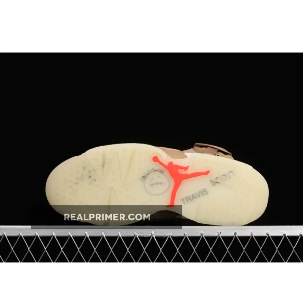 TRAVIS SCOTT X AIR JORDAN 6 RETRO BRITISH KHAKI/SAIL/BRIGHT CRIMSON DH0690-200