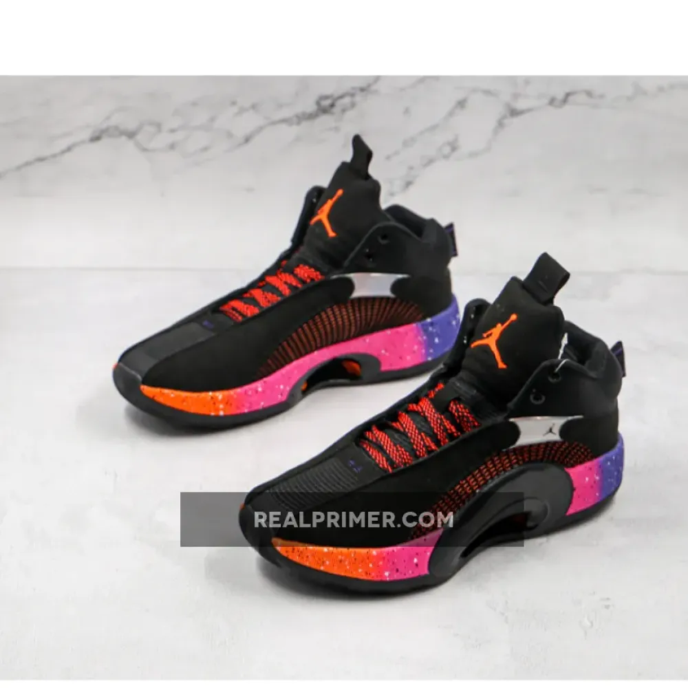 AIR JORDAN 35 SUNSET BLACK/BLACK/MULTI-COLOR CQ4228-004