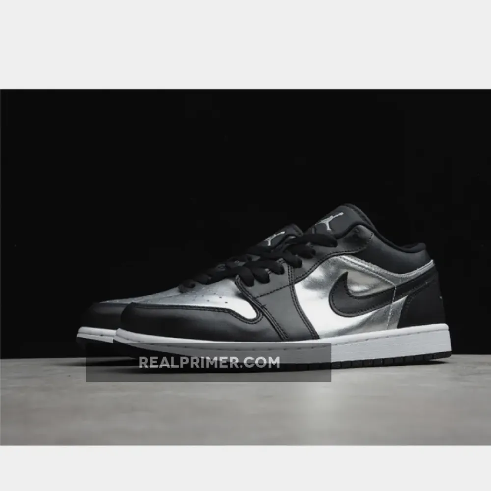 CJ AIR JORDAN 1 LOW SE SILVER TOE BLACK/METALLIC SILVER/WHITE DA5551 001
