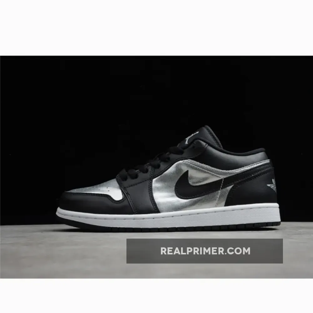 CJ AIR JORDAN 1 LOW SE SILVER TOE BLACK/METALLIC SILVER/WHITE DA5551 001