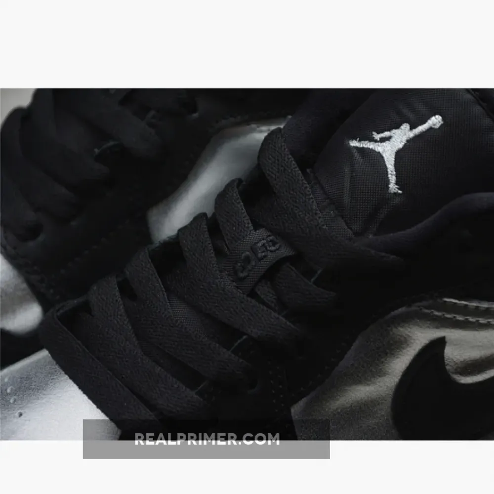 CJ AIR JORDAN 1 LOW SE SILVER TOE BLACK/METALLIC SILVER/WHITE DA5551 001