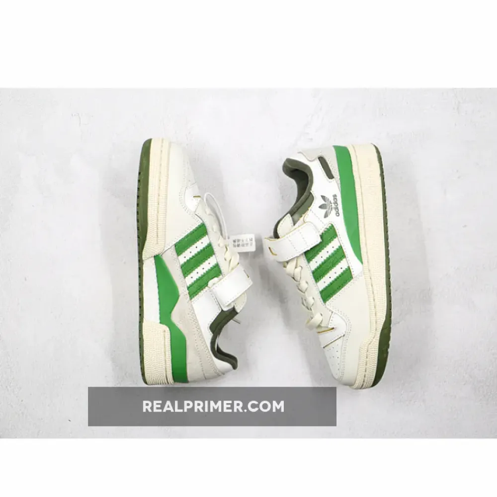 FORUM 84 LOW SHOES CLOUD WHITE/CREW GREEN/WILD PINE FY8683