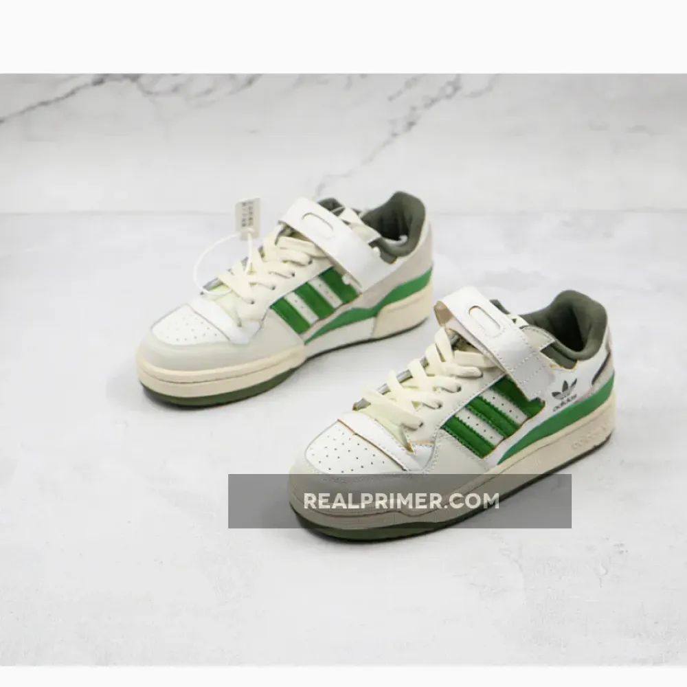 FORUM 84 LOW SHOES CLOUD WHITE/CREW GREEN/WILD PINE FY8683