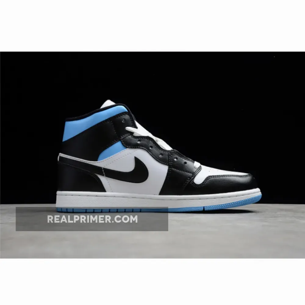 CJ AIR JORDAN 1 MID WHITE/UNIVERSITY BLUE/BLACK BQ6472-102