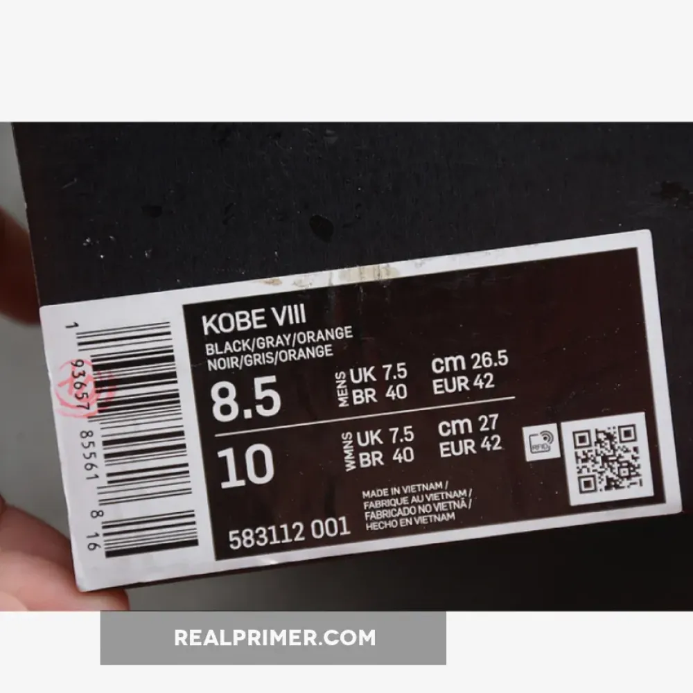 KOBE 8 BLACK HISTORY MONTH ANTHRCT/PR PLTNM-SPRT GRY-TTL 583112-001