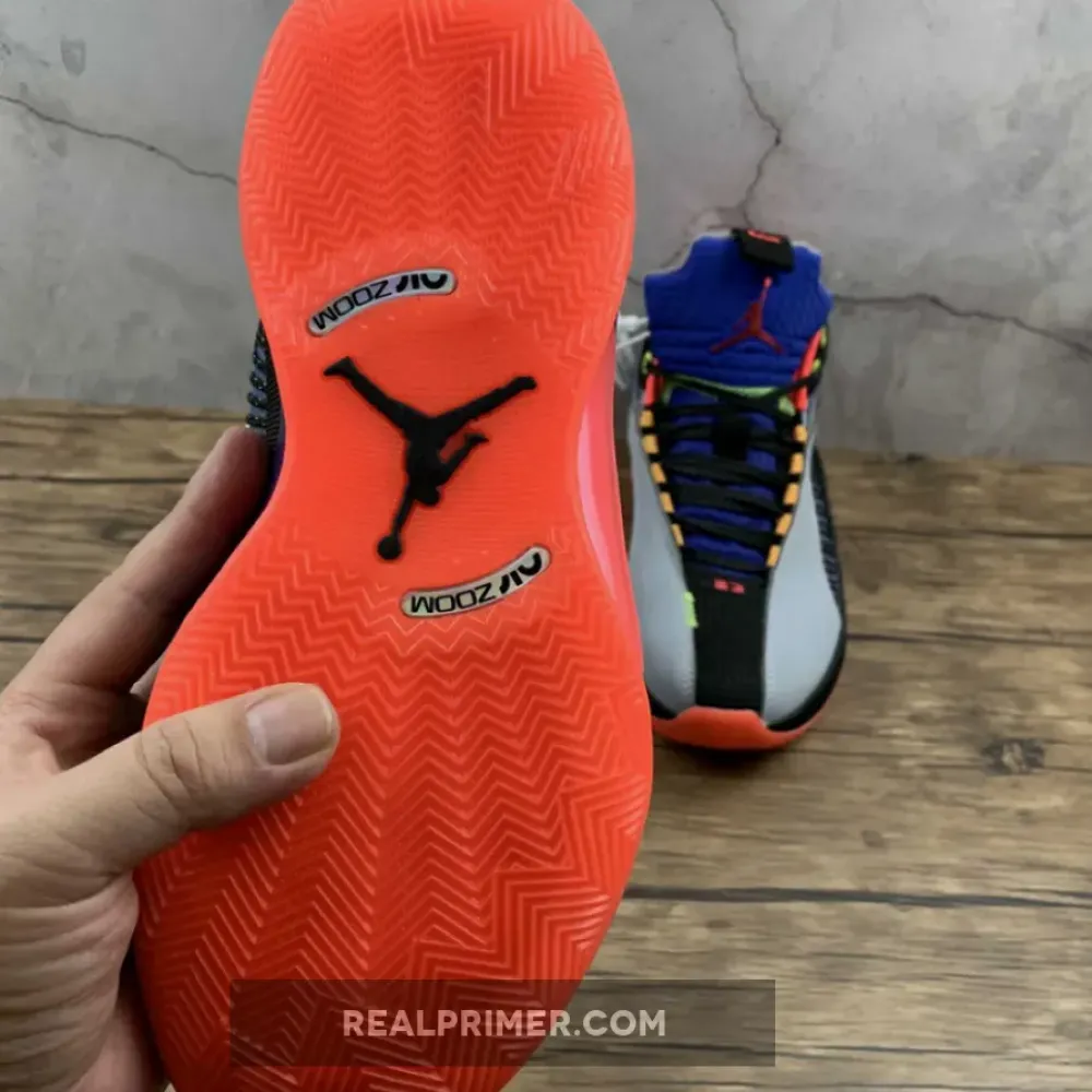 AIR JORDAN 35 SP PF CENTER OF GRAVITY GLACIER GREY/LASER CRIMSON DC1493-001