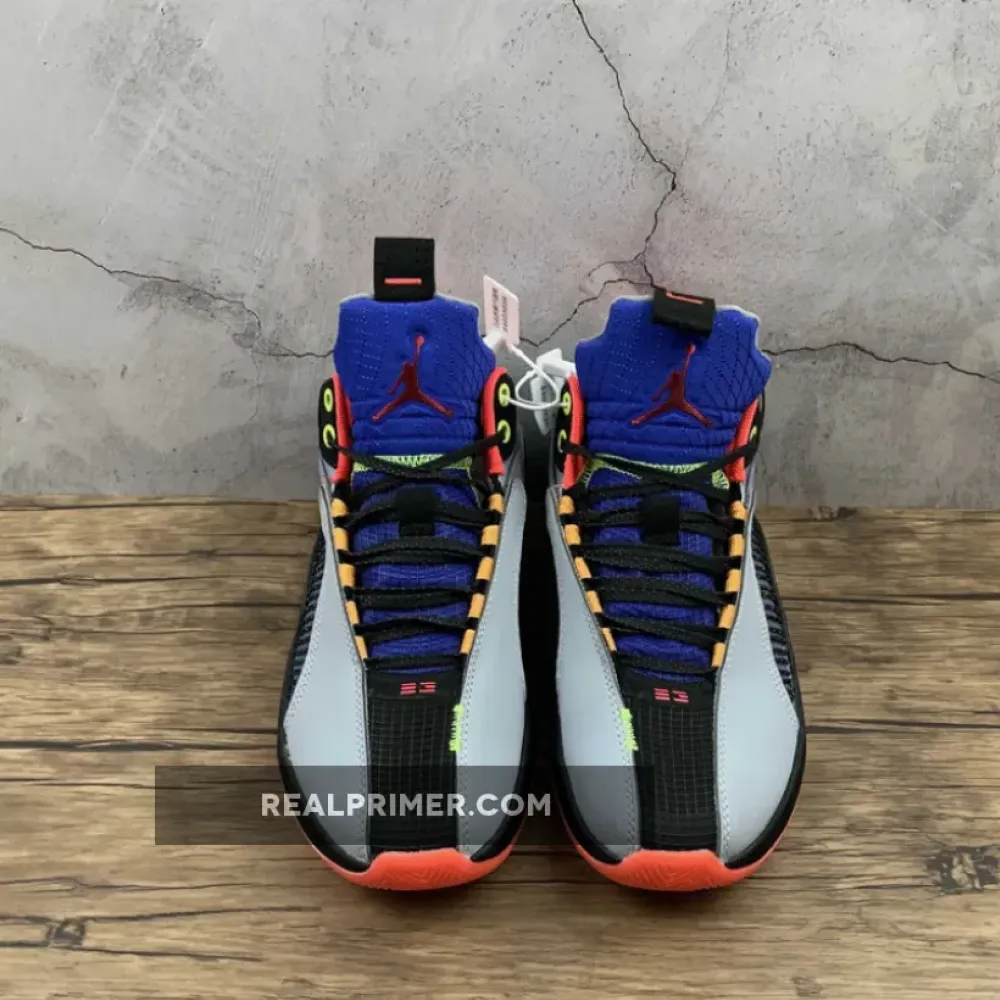 AIR JORDAN 35 SP PF CENTER OF GRAVITY GLACIER GREY/LASER CRIMSON DC1493-001