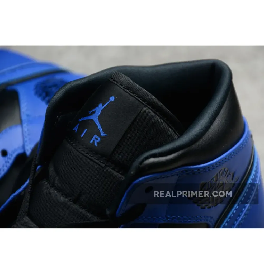 CJ AIR JORDAN 1 MID GAME ROYAL BLACK/METALLIC PLATINUM-GAME ROYAL 554724-007