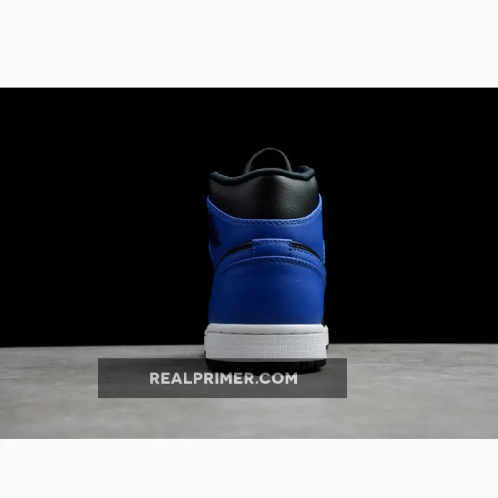CJ AIR JORDAN 1 MID GAME ROYAL BLACK/METALLIC PLATINUM-GAME ROYAL 554724-007