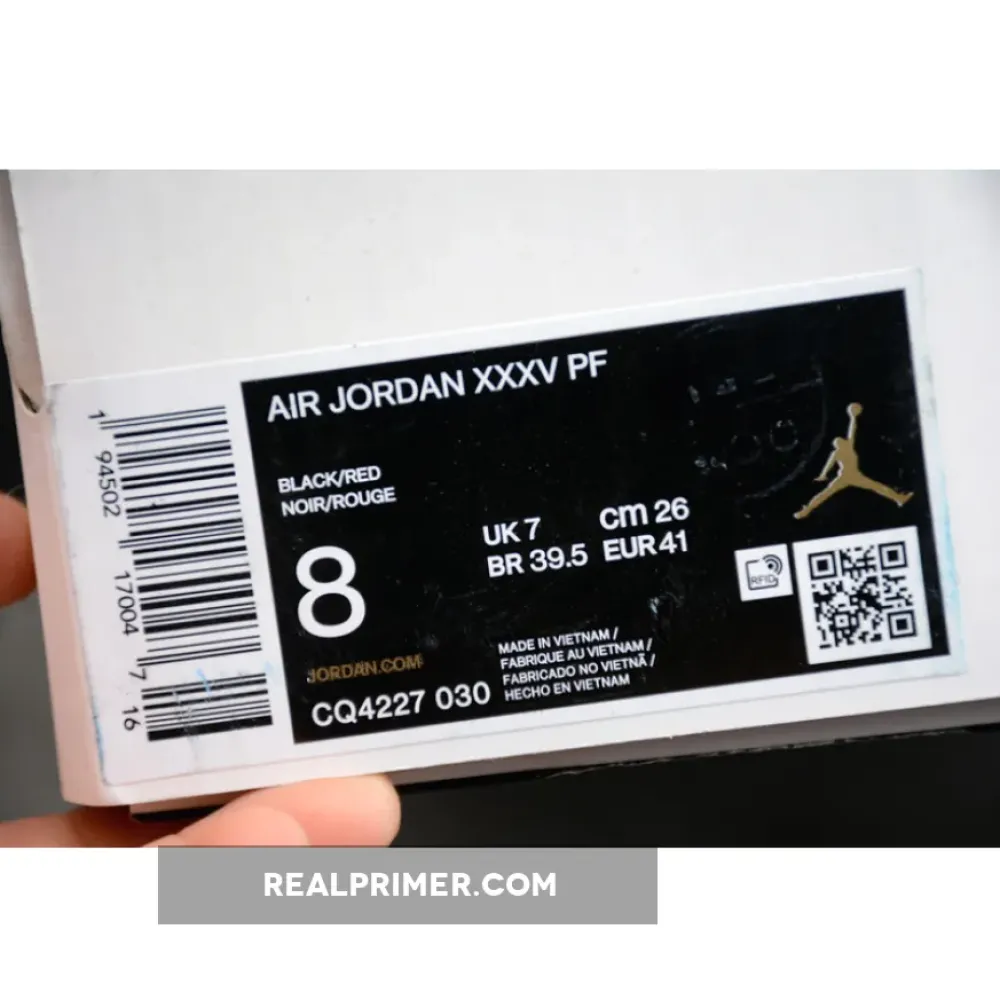 AIR JORDAN 35 BRED BLACK/VARSITY RED-WHITE CQ4227-030