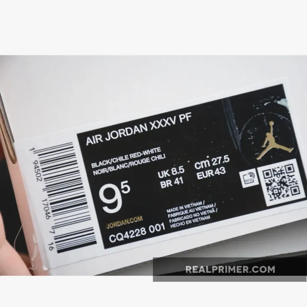 AIR JORDAN XXXV DNA WHITE/GYM RED-BLACK CQ4228-001