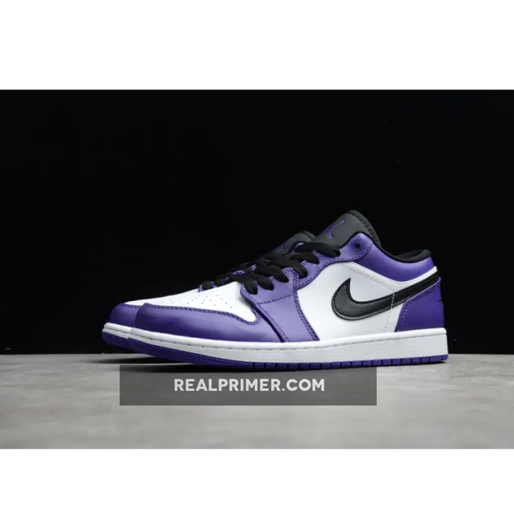 CJ AIR JORDAN 1 LOW COURT PURPLE WHITE/COURT PURPLE/BLACK 553558-500