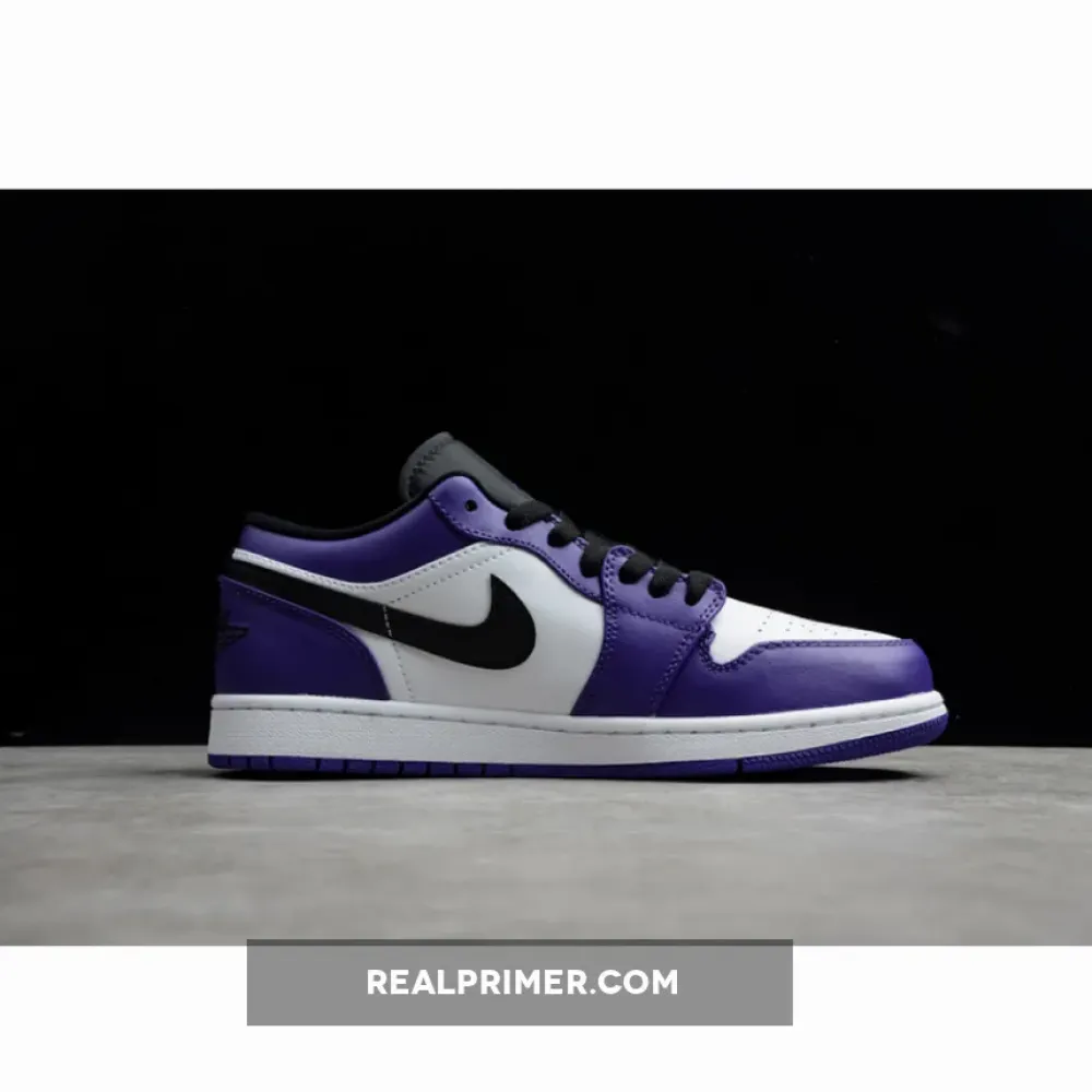 CJ AIR JORDAN 1 LOW COURT PURPLE WHITE/COURT PURPLE/BLACK 553558-500
