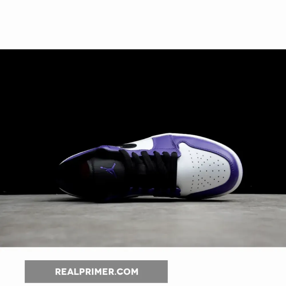 CJ AIR JORDAN 1 LOW COURT PURPLE WHITE/COURT PURPLE/BLACK 553558-500