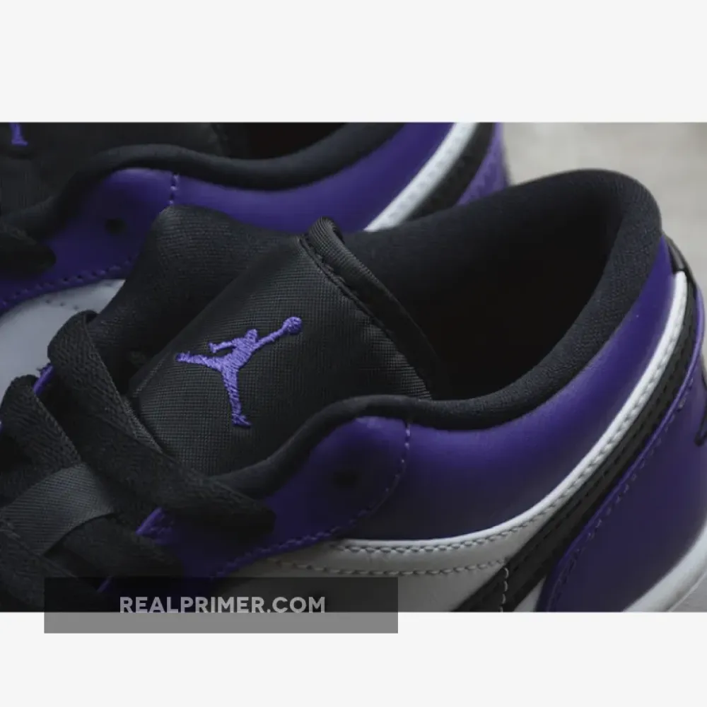 CJ AIR JORDAN 1 LOW COURT PURPLE WHITE/COURT PURPLE/BLACK 553558-500