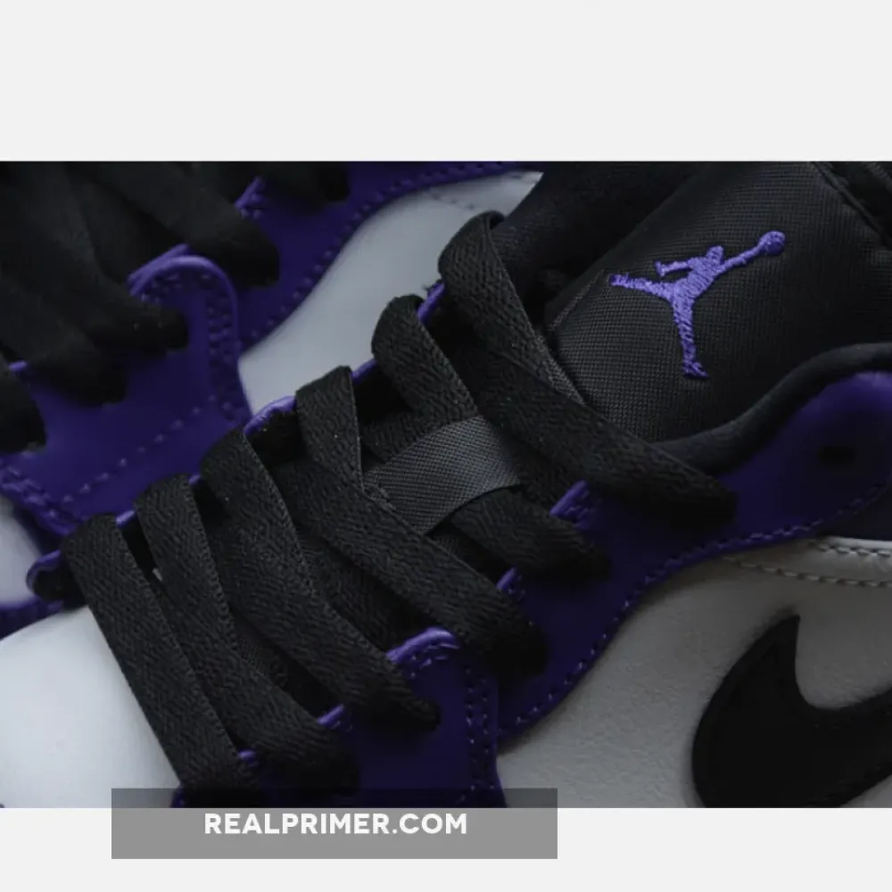 CJ AIR JORDAN 1 LOW COURT PURPLE WHITE/COURT PURPLE/BLACK 553558-500