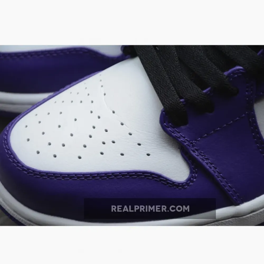 CJ AIR JORDAN 1 LOW COURT PURPLE WHITE/COURT PURPLE/BLACK 553558-500
