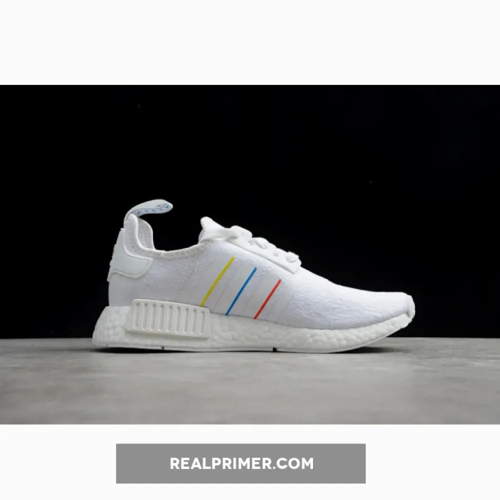 NMD R1 SHOES WHITE/YELLOW/BLUE/RED FW6436