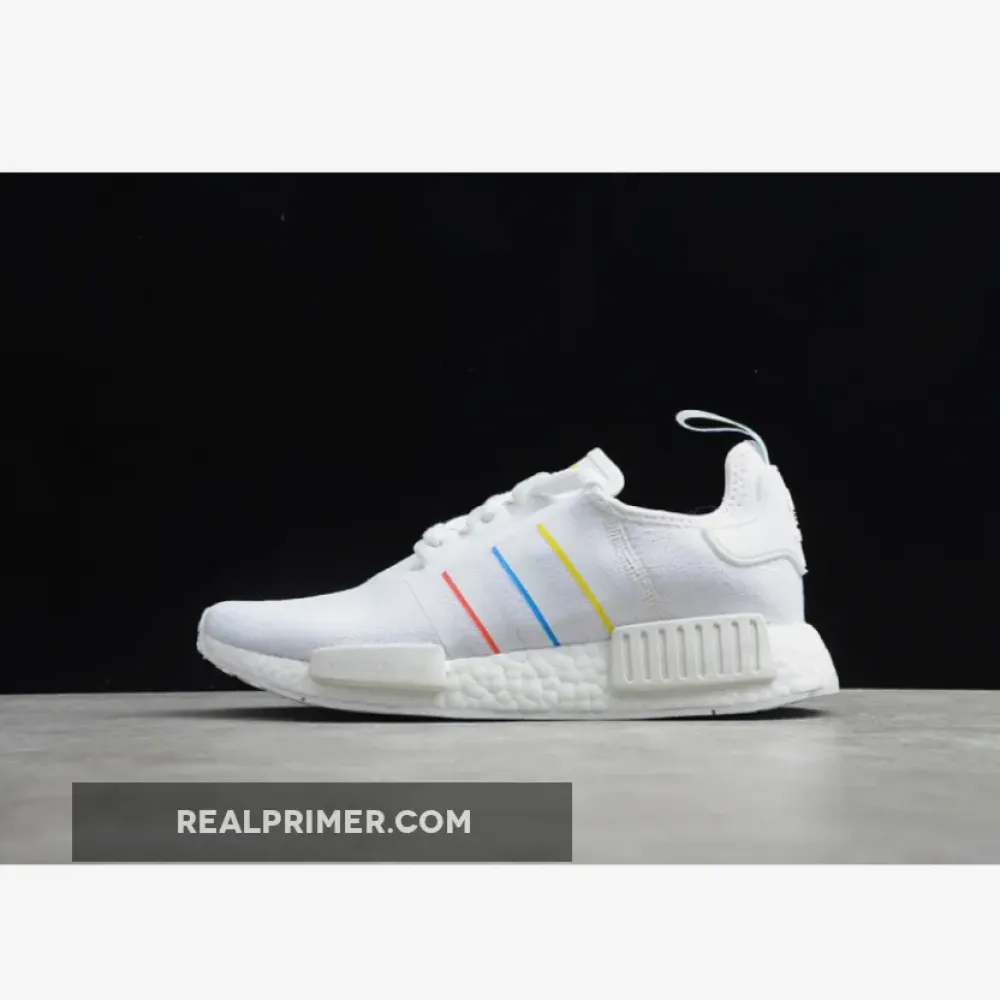 NMD R1 SHOES WHITE/YELLOW/BLUE/RED FW6436