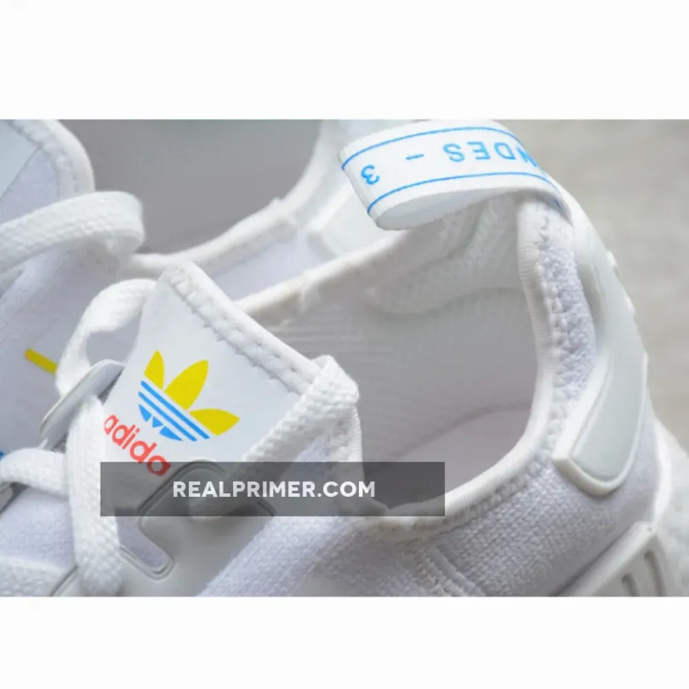NMD R1 SHOES WHITE/YELLOW/BLUE/RED FW6436