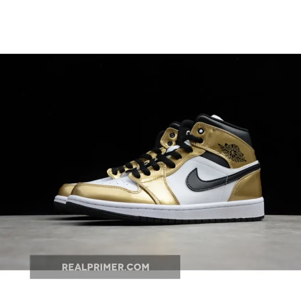 AIR JORDAN 1 MID SE METALLIC GOLD/WHITE-BLACK-BLACK DC1419-700