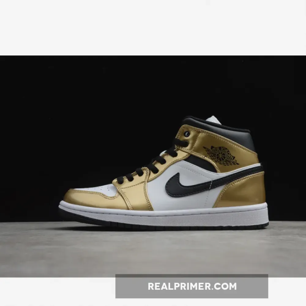 AIR JORDAN 1 MID SE METALLIC GOLD/WHITE-BLACK-BLACK DC1419-700