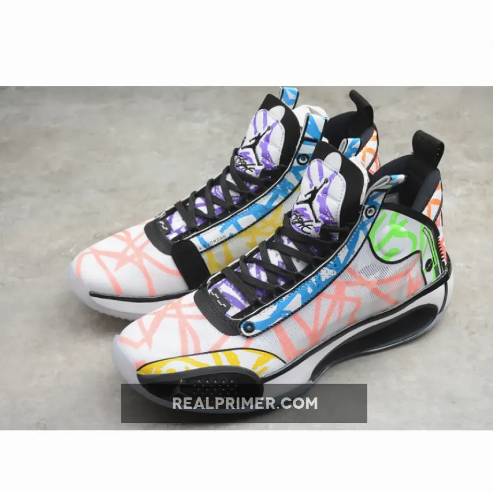 ZION WILLIAMSON X AIR JORDAN 34 NOAH BLACK/MULTI-COLOR DA1897-100