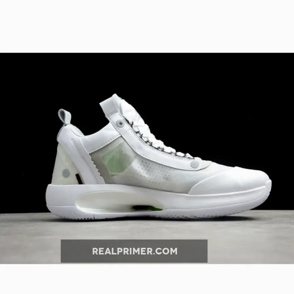 AIR JORDAN 34 LOW PF CRISPY WHITE/METALLIC SILVER CU3475-100