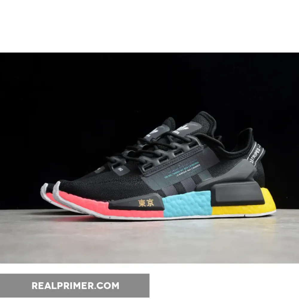 NMD R1 BOOST V2 TOKYO CORE BLACK/BLUE/YELLOW-RED FY1182