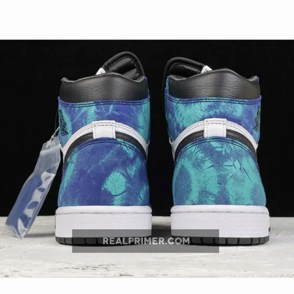 OG AIR JORDAN 1 RETRO HIGH OG TIE DYE WHITE/BLACK-AURORA GREEN CD0461-100