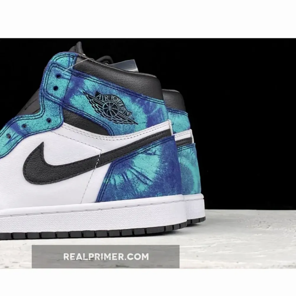 OG AIR JORDAN 1 RETRO HIGH OG TIE DYE WHITE/BLACK-AURORA GREEN CD0461-100
