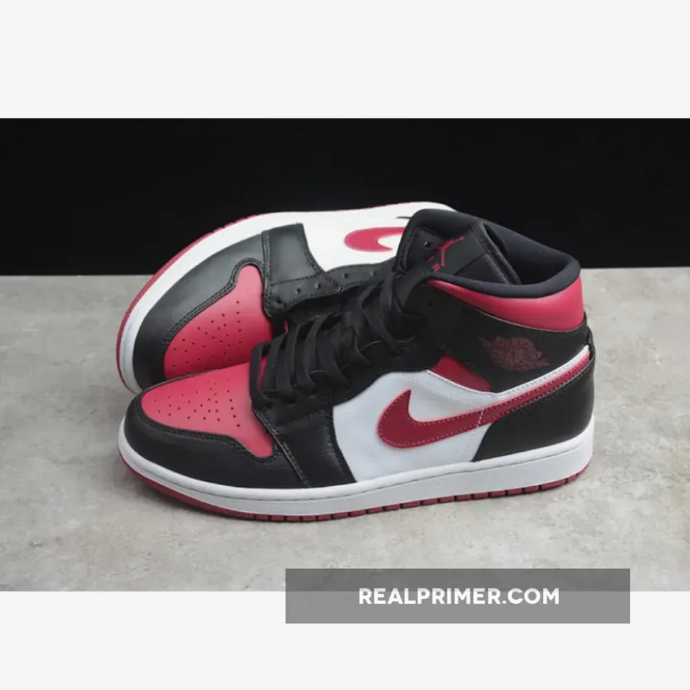 AIR JORDAN 1 MID BRED TOE BLACK/RED/WHITE 554724-066