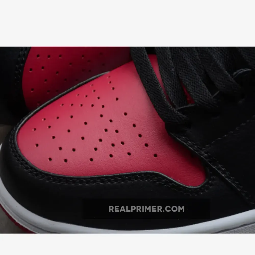 AIR JORDAN 1 MID BRED TOE BLACK/RED/WHITE 554724-066