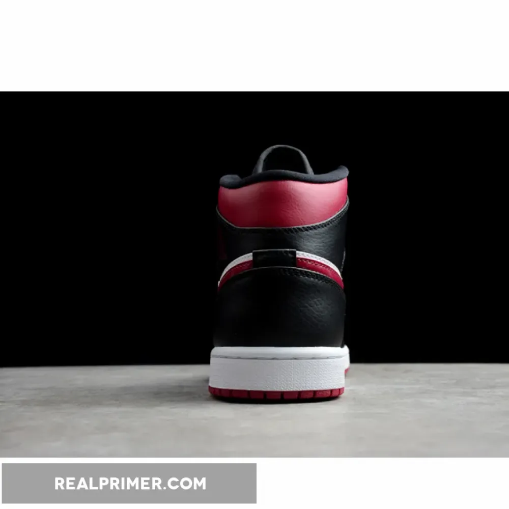 AIR JORDAN 1 MID BRED TOE BLACK/RED/WHITE 554724-066